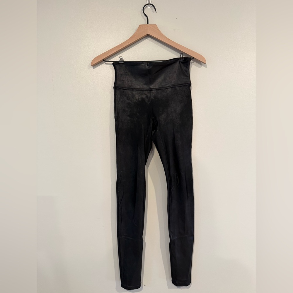 SPANX Black Faux Leather Leggings